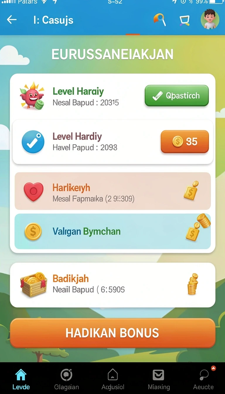 Tampilan utama aplikasi bosplay77 App APK Terbaru yang intuitif dan efisien.
