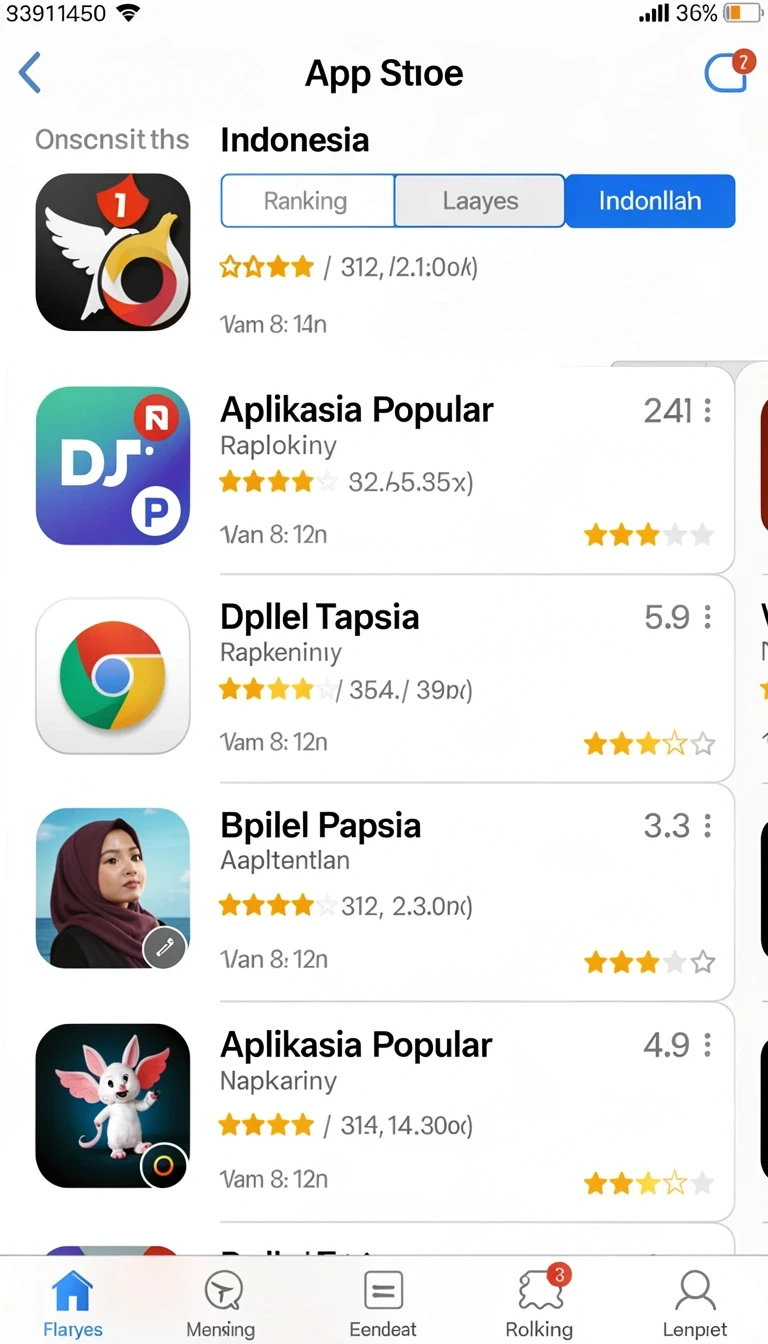 Tampilan utama aplikasi Review Aplikasi kagandan yang intuitif dan efisien.